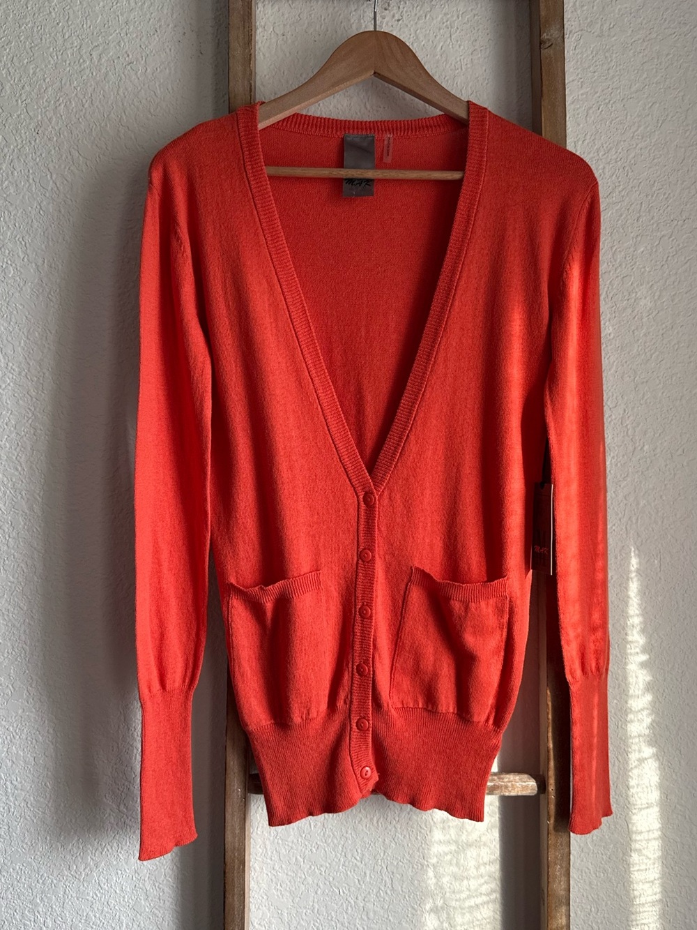 MAK Orange Long Cardigan NWT women’s sz: S